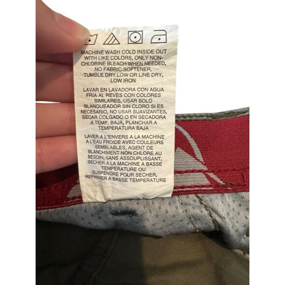 Wrangler Outdoor Performance Pants Mens 36x34 Khaki Stretch Hiking Nylon Cotton - Picture 6 of 8